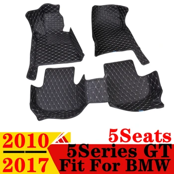WZJ automobiliniai grindų kilimėliai BMW 5 serijos GT 10-17 vandeniui atsparūs XPE odiniai individualūs pritaikymas priekinis & galinis grindų įdėklas Dangtis Auto dalys Kilimas