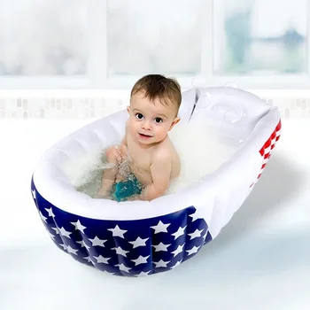 Naujagimio vonios kėdutė Mėlyna animacinio filmo formos sulankstoma nešiojama kelioninė pripučiama kūdikių vonia vonios vonios vonios duoti vonios produktus