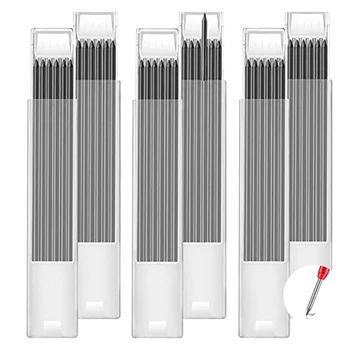 36Pcs Žymėjimo pieštukai Užpildo šviną dailidės pieštukams, 2,8 mm HB papildymo laidai dailidės žymekliui