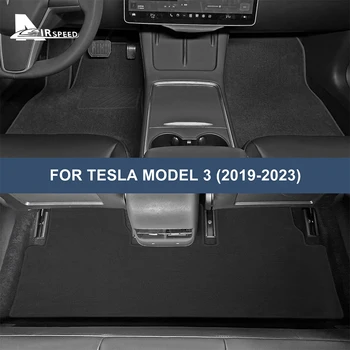 LHD pėdų kilimas nailono aksomo automobilio grindų kilimėlis Tesla modeliui 3 2019-2023 Lengvas montavimas Nėra ypatingo kvapo dekoro interjero aksesuarai