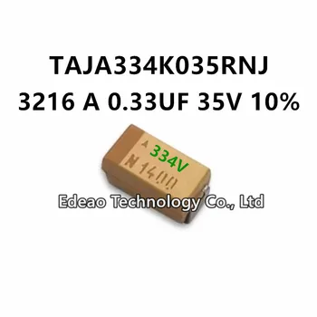 10Pcs/LOT NEW A-Type 3216A/1206 0.33UF 35V ±10% Žymėjimas:334V TAJA334K035RNJ SMD tantalo kondensatorius