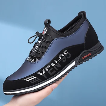 2023 Nauji vyrai PU odiniai batai Vyriški laisvalaikio batai Kvėpuojantys lengvi juodi sportbačiai Lauko vairavimo batai Vyriški verslo batai