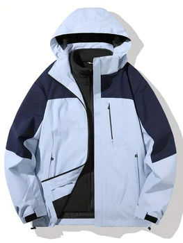 Vyriškos šaltos striukės Paltas Didelio dydžio žieminiai paltai Vyras Lengvas paminkštinto stiliaus drabužiai Parkas Mens Trekking Jakets Hooded Male Long