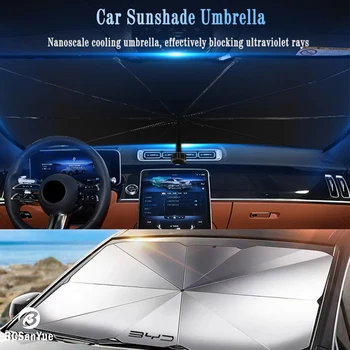 Automobilio priekinio stiklo saulės atspalvio dangtelio skydelis Priekinis langas Apsaugos nuo saulės skėčiai skirti BYD Atto 3 EV 2022 2023 Apsaugos nuo saulės priedai