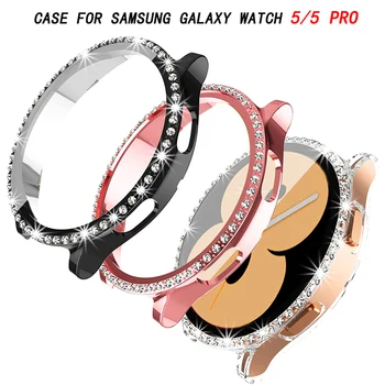 Deimantinis dėklas Samsung Galaxy Watch 5/5 pro/4 44mm 40mm PC Cover All-Around Buferio apsauga Galaxy laikrodis4 klasikinis 42mm 46mm