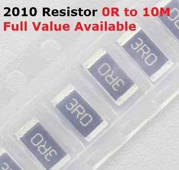 100PCS/lot SMD Chip 2010 rezistorius 4.3M/4.7M/5.1M/5.6M/6.2M/Ohm 5% Varža 4.3/4.7/5.1/5.6/6.2/M Rezistoriai 4M3 4M7 5M1 5M6 6M2