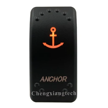 Orange Led Boat Marine Momentary Rocker Switch- Laser Eatched- Anchor -12v 24v for Carling ARB NARVA 4X4 -Waterproof IP68