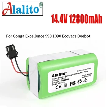 14.4V 9.8Ah Ličio jonų baterija Cecotec Conga Excellence 950 990 1090 Ecovacs Deebot DN621 601/605 Eufy RoboVac 35C Panda i7 V710