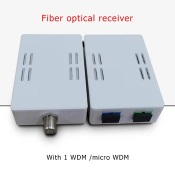 GPON be adapterio FTTH optinis imtuvas su WDM / mikro WDM optiniu mazgu SC APC Simplex jungtis su 1 WDM, skirta PON FTTH CATV