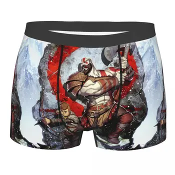 God Of War Kratos Warrior Vyriški apatiniai drabužiai Nuotykių žaidimas Boksininko trumpikės Šortai Kelnaitės Humoras Minkštos apatinės kelnaitės vyrams