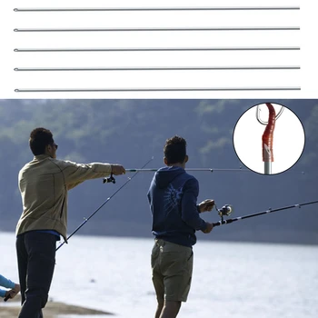 5vnt Nerūdijančio plieno sliekų užkabinimo adata 20cm 5 adatos lauko karpių žvejybai Masalo dalys Terminalo reikmenų priedai