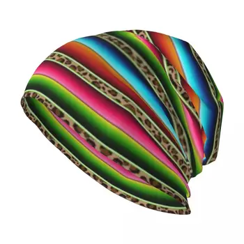 Boho Meksikos Serape Skullies Beanies Hats Rainbow Lgbt Pride Yaoi Casual Men Women Outdoor Cap Warm Head Wrap Bonnet Megzta skrybėlė