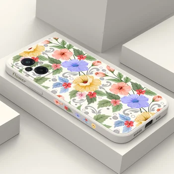 Pūkuotos gėlės Telefono dėklas, skirtas Xiaomi Poco M5 M5S F5 X5 F4 X4 M4 F3 M3 X3 F2 Pro X2 C40 4G 5G GT NFC silikoninis dangtelis