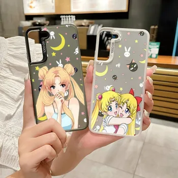 Lovely Sailors Moons telefono dėklas Prekės ženklo spalvotas sidabrinis telefono dėklas, skirtas Xiaomi 12 13 Pastaba X3 Poco F5 F3 GT F4 X5 Pro GT
