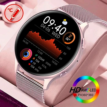 Naujas HD 360*360 ekranas Išmanusis laikrodis 2023 m Moterys Vyrai Išmanusis laikrodis IP67 Vandeniui atsparus širdies ritmo monitoriaus laikrodis, skirtas Android Xiaomi HUAWEI