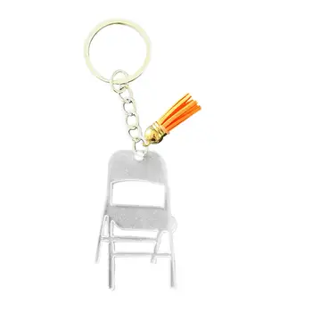 Funny Chair Key Rings Bag Pakabuko raktų laikiklis, akrilo mini atlošo kėdės žavesys