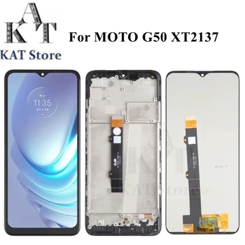 skirta Motorola Moto G50 XT2137-1 XT2137-2 XT2137 LCD skaitmeninimo įrenginio jutiklinio ekrano komplektui su rėmo atsarginių dalių pakeitimu