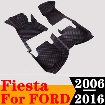 Sinjayer Neperšlampama oda Custom Fit Automobilių grindų kilimėliai Priekyje ir gale GrindysLiner Auto Parts Kilimų kilimėlis FORD Fiesta 2006 07-2016