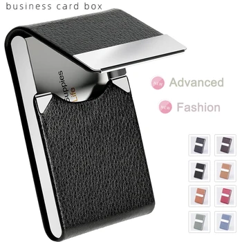 Advanced PU odinių vizitinių kortelių dėklų kišeniniai laikikliai su magnetiniu uždarymu RFID blokuojanti kortelės laikiklio kredito kortelės apsauga