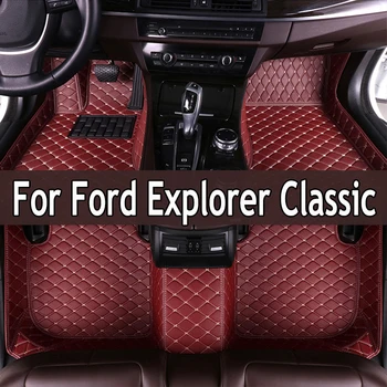 Automobilinis grindų kilimėlis Ford Explorer Classic U502 7seat 2016~2019 neslystančios trinkelės Neperšlampamos trinkelės Kilimėliai Odinis grindų kilimėlis Automobilių aksesuarai