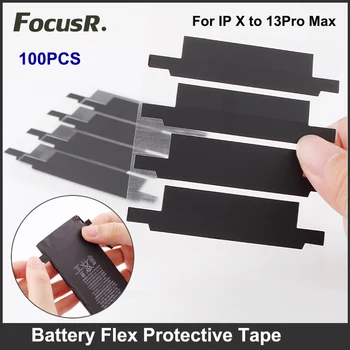100PCS baterija Flex apsauginė juosta, skirta iPhone X 11 12 13 Pro Max baterija Pakeiskite litavimo remonto izoliacinį izoliacijos lipduką