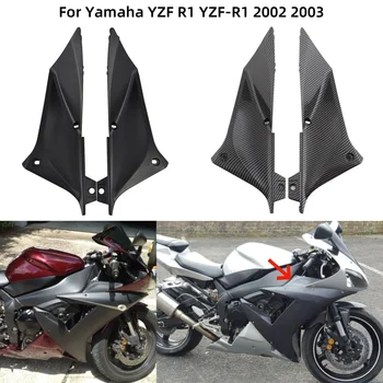 NAUJAS motociklo priedas Anglies pluoštas / juodas ABS plastikinis ortakis Įdėklo plokštės Yamaha YZF R1 YZF-R1 02-03 šoninis apvado dangtelis
