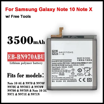 EB-BN970ABU 3500mAh baterijos keitimas Samsung Galaxy Note 10 Pastaba X Pastaba10 NoteX Note10 5G baterijos + įrankiai
