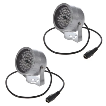 2X 48 LED šviestuvas IR infraraudonųjų spindulių naktinio matymo šviesos apsaugos lempa vaizdo stebėjimo kamerai