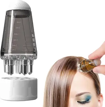 Galvos odos aplikatorius Šukos Plaukų aliejaus aplikatoriaus buteliukas Šukos plaukų priežiūrai Medicina Galvos galvos skysčio šepetys Galvos odos masažuoklis Plaukų augimas