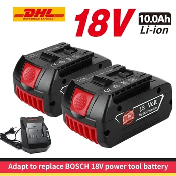 100% Originali 10ah įkraunama ličio jonų baterija, skirta Bosch 18V 6.0A atsarginė baterija Nešiojamas pakaitinis BAT609 BAT609G 618
