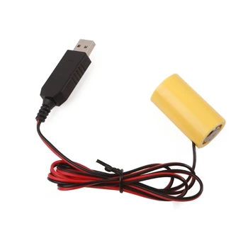 USB 5V2A iki 1.5V akumuliatoriaus maitinimo laidas LR14 C akumuliatoriui elektroninių žaislinių dujinių viryklių žibintuvėlių
